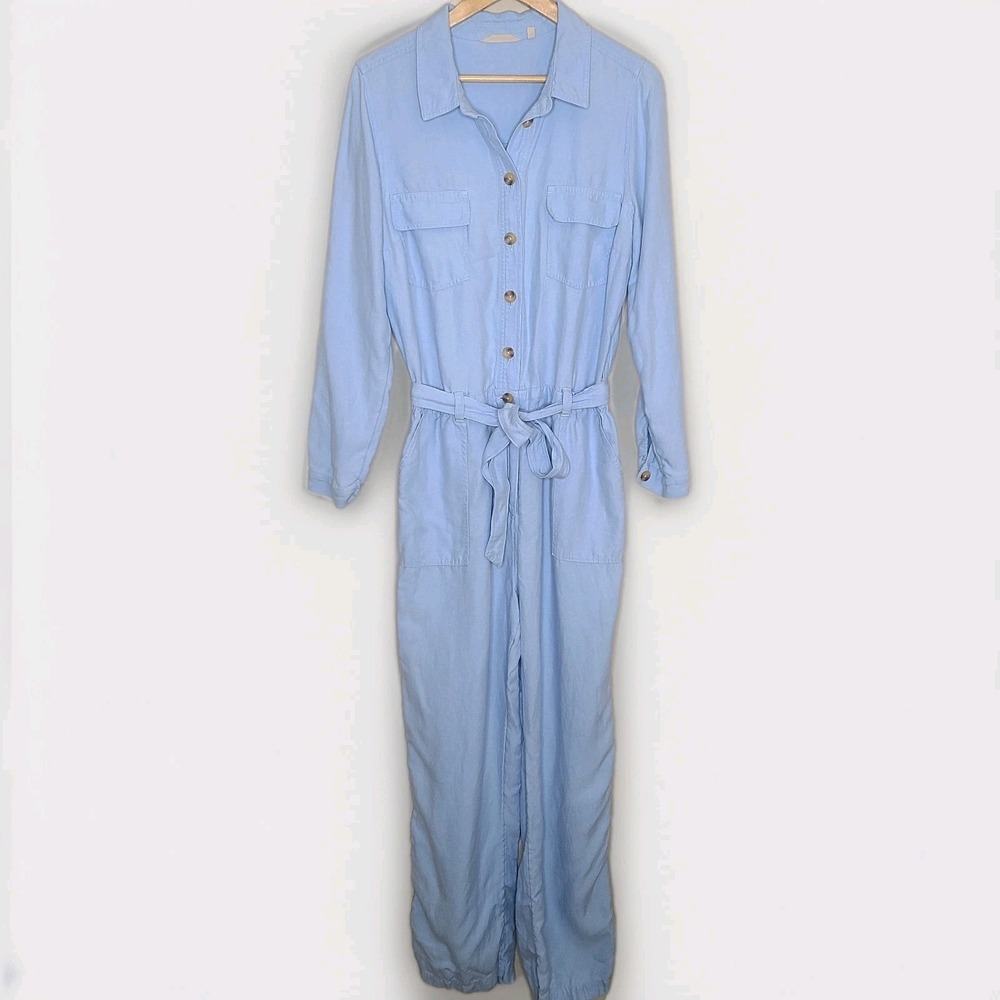 Soft Surroundings Jumpsuit 12 Light Blue Blend Kerry Coastal Resort Soft Girl